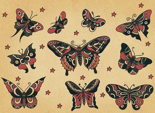 diseños bocetos plantillas tatuaje de una mariposa 4 - tatuajes de mariposas