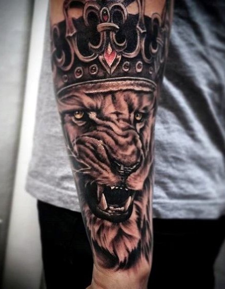 tattoo leones corona 8 - tatuajes para hombres