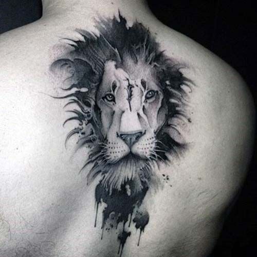 tattoo leones espalda 1 - leones