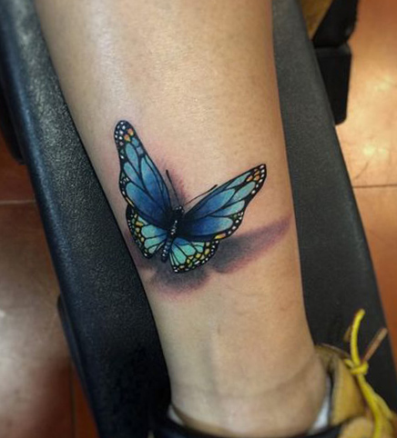 tatuajes de mariposas azules tattoo 3D 2 - tatuajes de mariposas