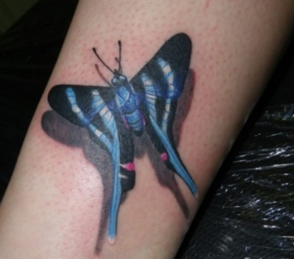 tatuajes de mariposas azules tattoo 3D 4 - tatuajes de mariposas