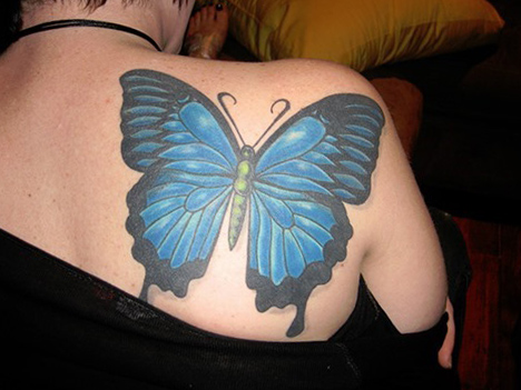 tatuajes de mariposas azules tattoo 3D 5 - tatuajes de mariposas