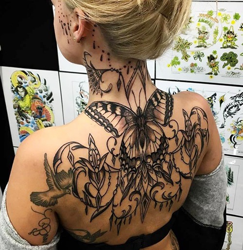 tatuajes de mariposas espalda arriba 1 - tatuajes de mariposas