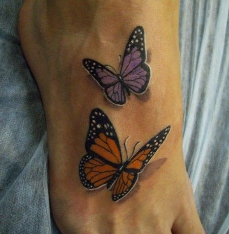 tatuajes de mariposas pie pequeños 3 - tatuajes de mariposas