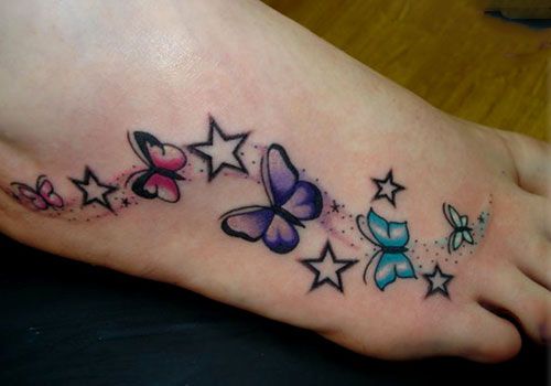 tatuajes de mariposas pie pequeños 4 - tatuajes de mariposas