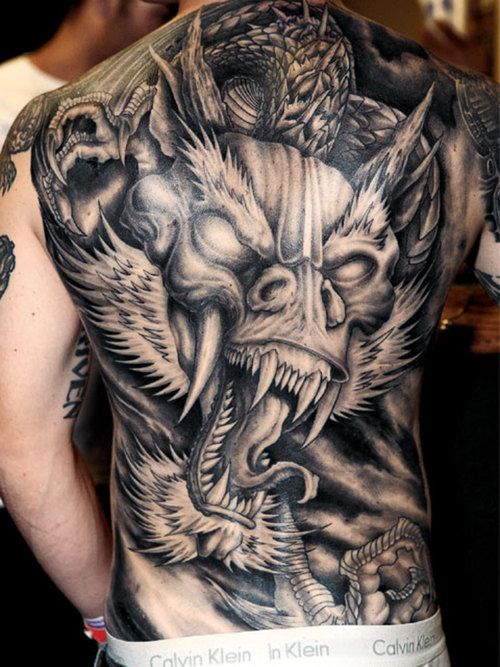 tatuajes dragon 3D realista 4 - tatuajes de dragones