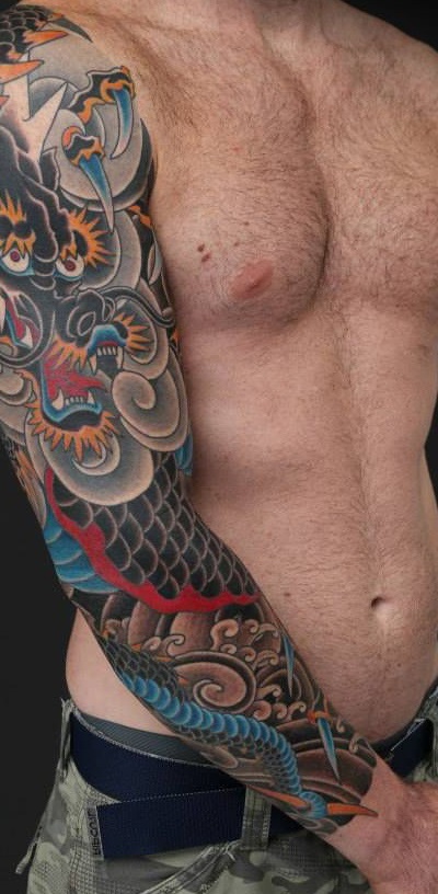 tatuajes dragones brazo mangas 2 - tatuajes para hombres