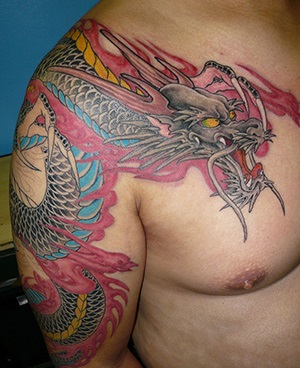 tatuajes dragones brazo mangas 4 - tatuajes de dragones