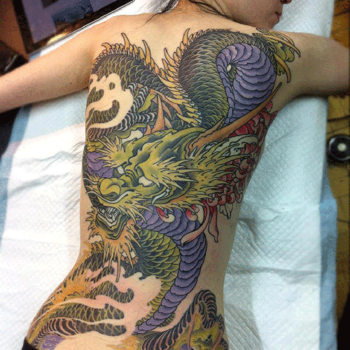 tatuajes dragones espalda tattoo 1 - tatuajes de dragones