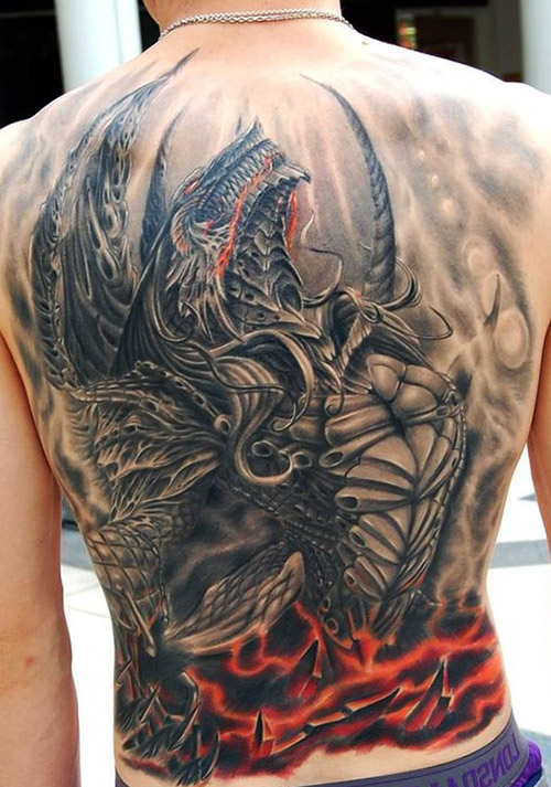 tatuajes dragones espalda tattoo 2 - tatuajes de dragones