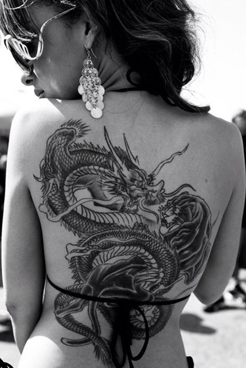 tatuajes dragones espalda tattoo 7 - tatuajes para mujeres