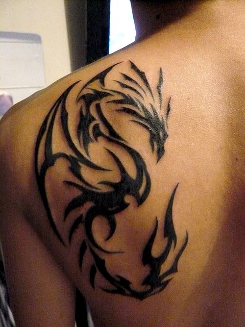 tatuajes dragones tribales hombres 3 - tatuajes de dragones