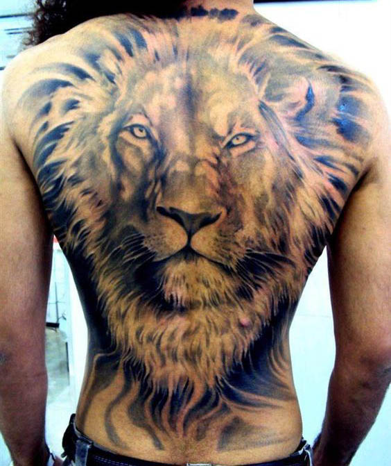 tatuajes leon espalda 4 - leones