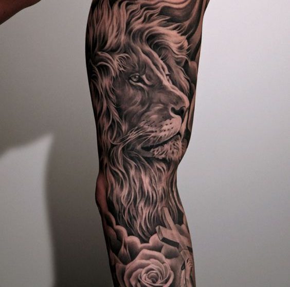 tatuajes leones en el brazo mangas tattoo 2 e1490374968378 - leones