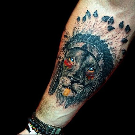 tatuajes leones hombres leon 3 - leones