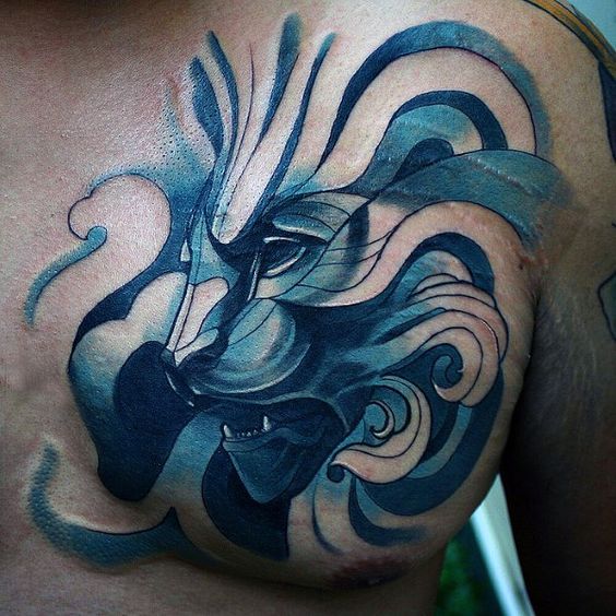 tatuajes leones pecho 5 - leones