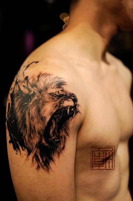 tatuajes leones realistas 3D 2 - tatuajes para hombres