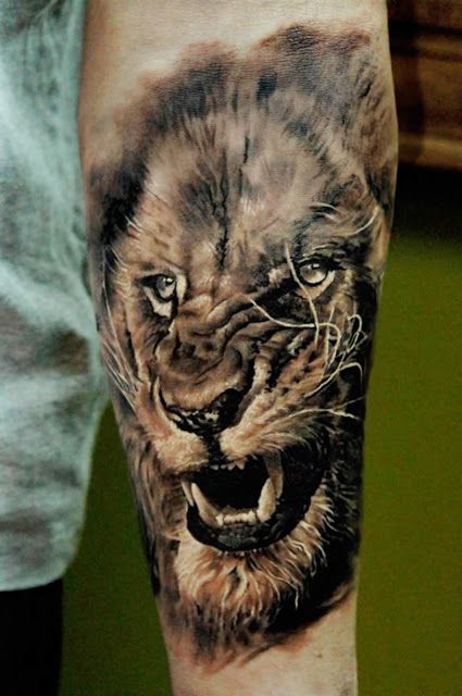 tatuajes leones realistas 3D 7 - leones