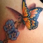 tatuajes mariposas con flores 3 - tatuajes de mariposas