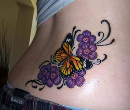 tatuajes mariposas con flores 5 - tatuajes de mariposas