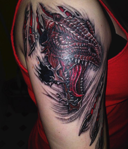 tatuajes mujer de dragones 4 - tatuajes de dragones