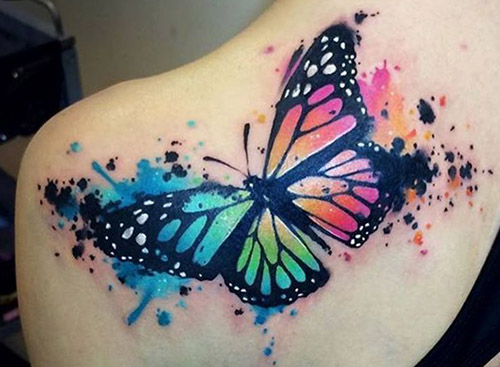 tatuajes para mariposas mujer hombro 2 - tatuajes de mariposas