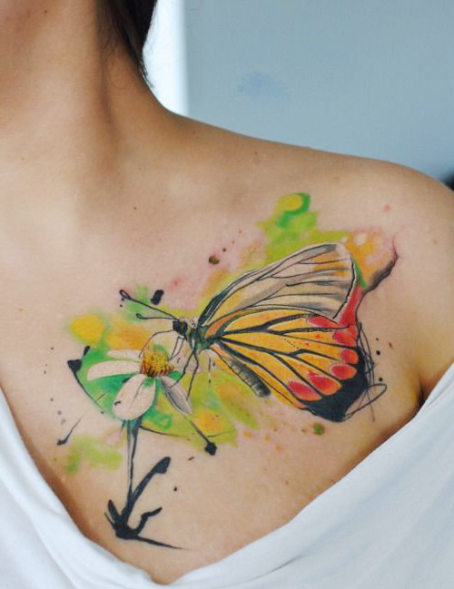 tatuajes para mariposas mujer hombro 3 - tatuajes de mariposas