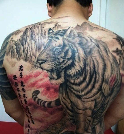 tatuajes tigres espalda 1 - tigres