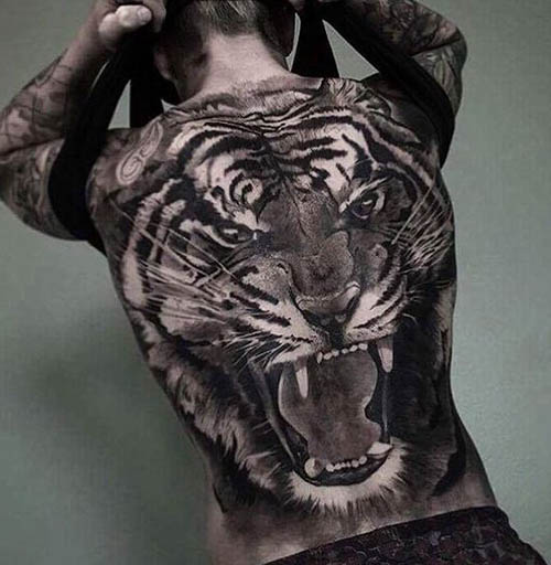 tatuajes tigres espalda 6 - tigres