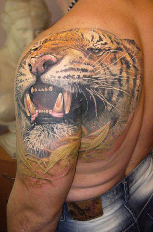 tatuajes tigres realistas 3D 3 - tigres