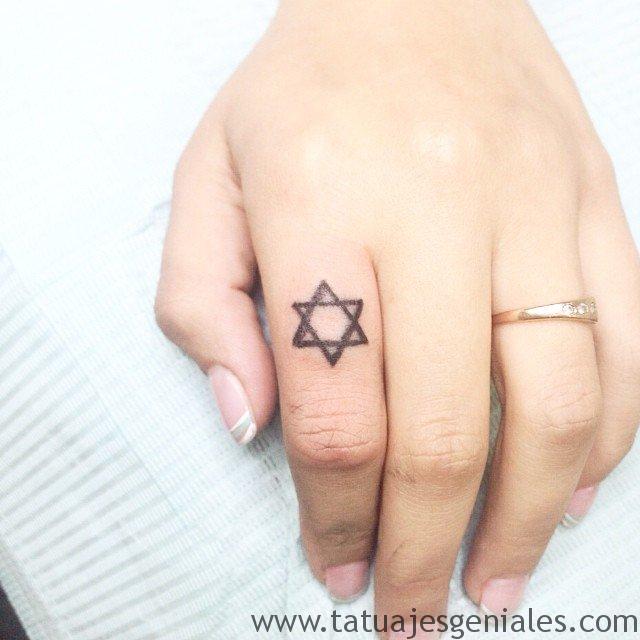 Jewish Star - tatuajes pequeños