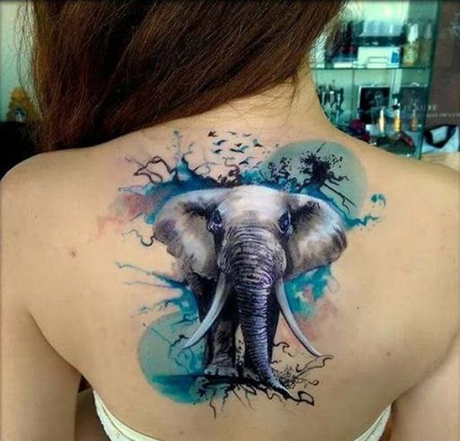 elefantes de colores 1 1 - tatuajes de elefantes