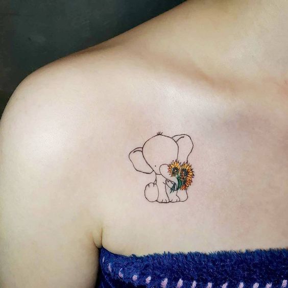 elefantes pequeños 2 - tatuajes de elefantes