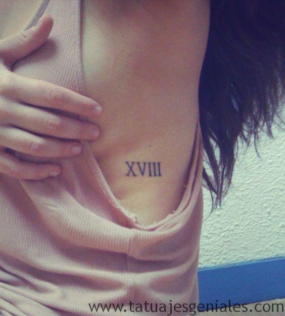 tattoo costillas numeros romanos 1 -