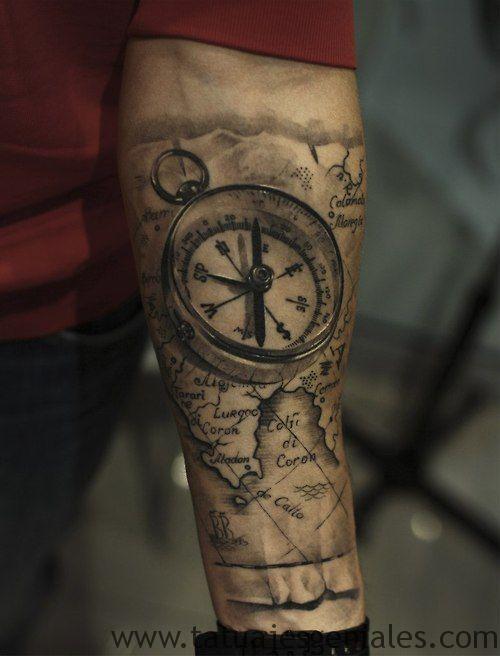 tattoo estrella nautica brazo 7 -