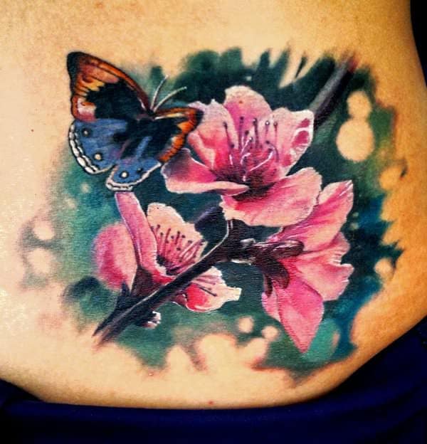 tattoo flores mariposas 1 -