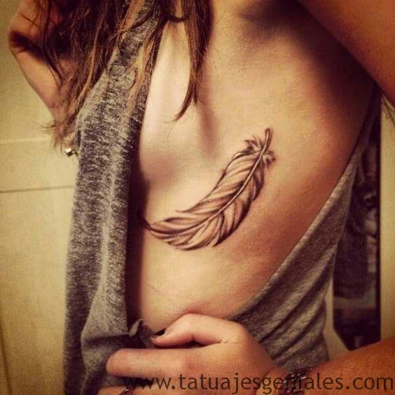 tattoo plumas costillas 6 - tatuajes para mujeres