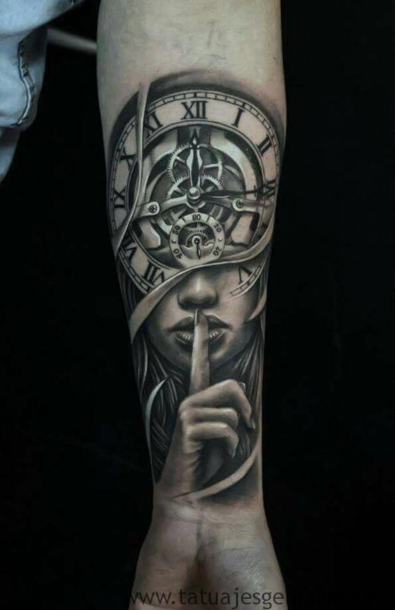 tattoo reloj antiguos 3 - tatuajes de relojes