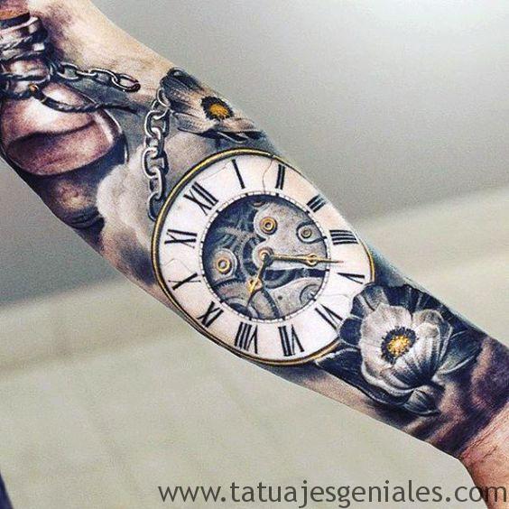 tattoo reloj antiguos 4 - tatuajes de relojes