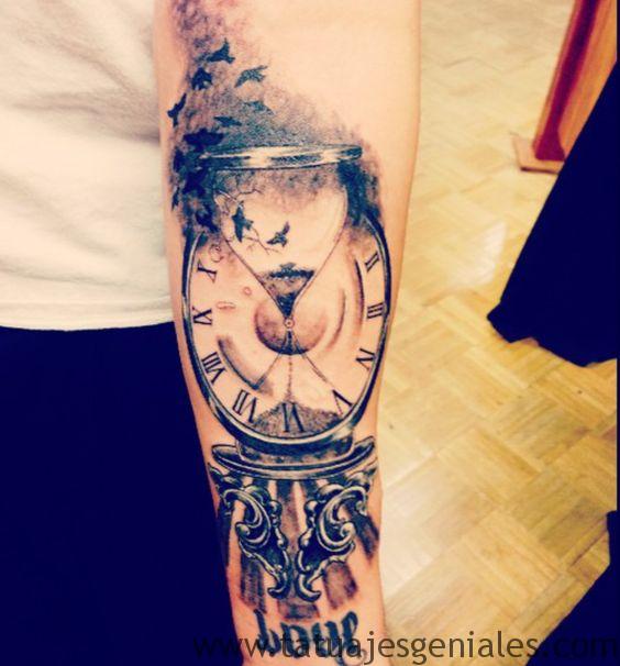 tattoo reloj de arena 6 - tatuajes de relojes