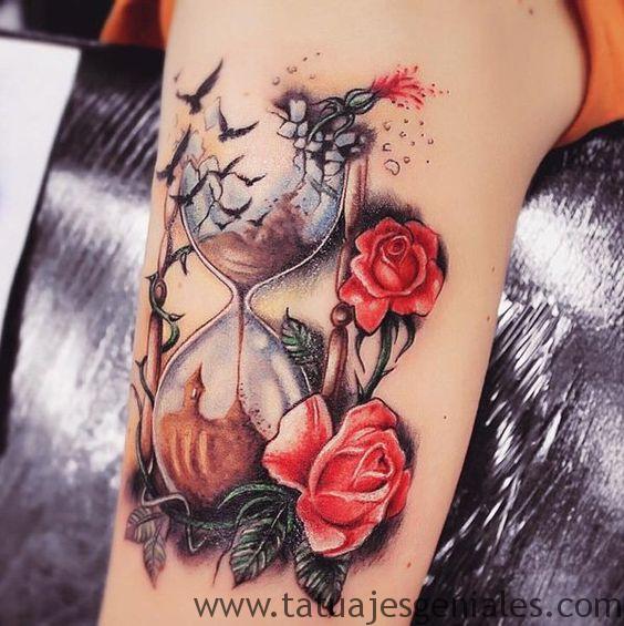 tattoo reloj de arena 7 - tatuajes de relojes