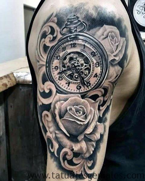 tattoo reloj en el brazo 4 - tatuajes de relojes