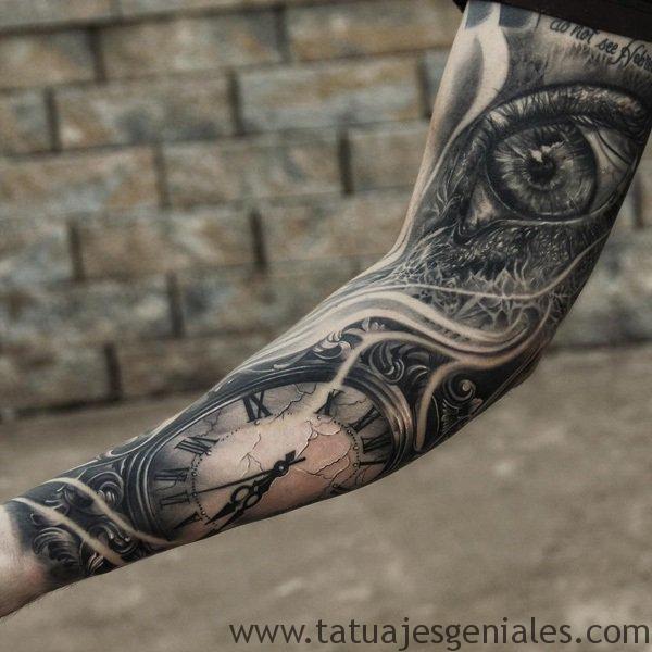tattoo reloj para hombres 4 - tatuajes de relojes