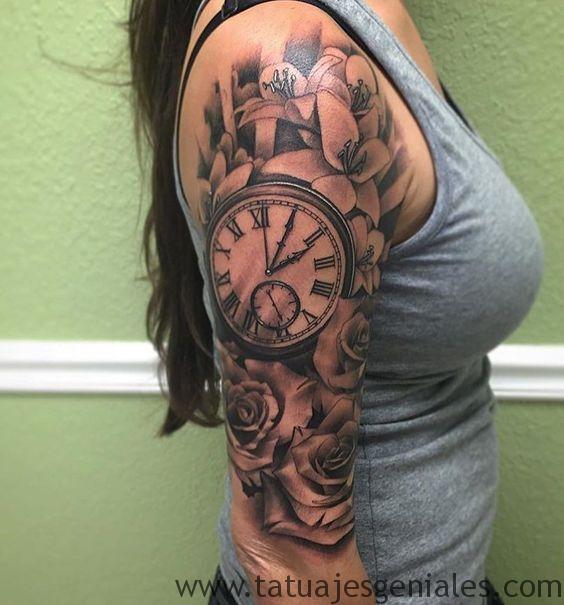 tattoo reloj para mujeres 2 - tatuajes de relojes