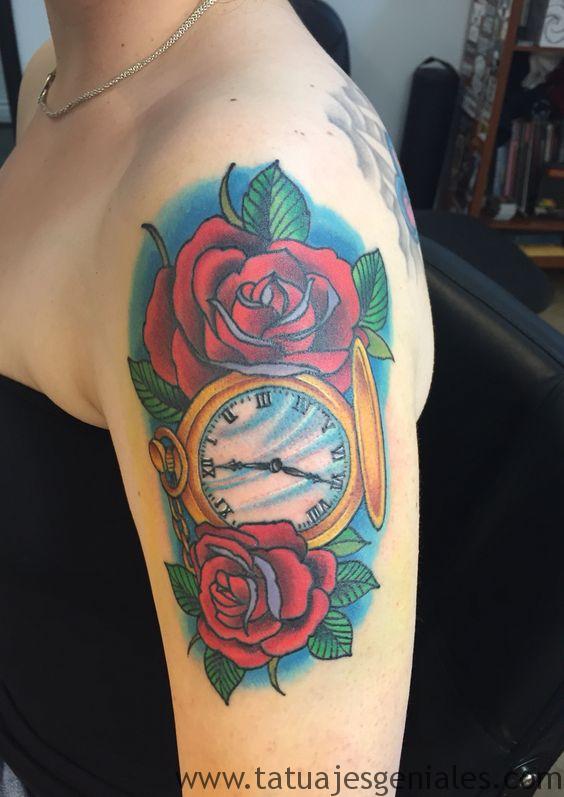 tattoo reloj para mujeres 4 - tatuajes de relojes
