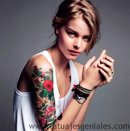 tatuajes brazo mujeres 10 - Tatuajes de sol y luna