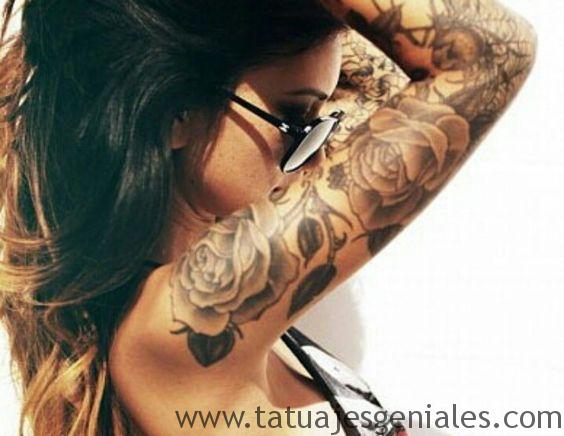 tatuajes brazo mujeres 4 - Tatuajes de sol y luna