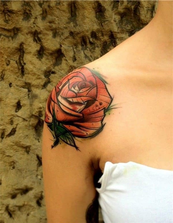 tatuajes de flores de colores 1 -