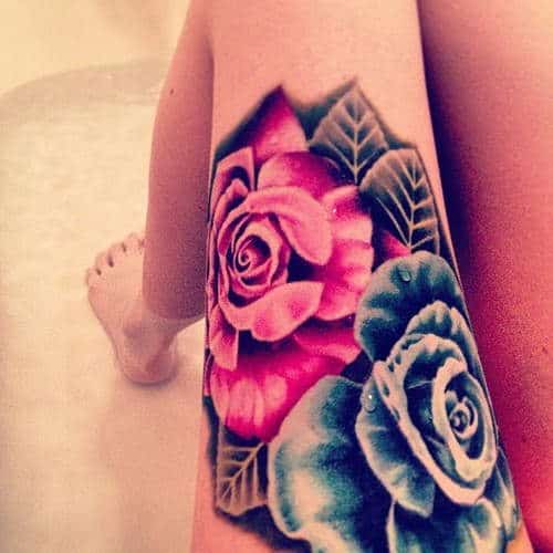 tatuajes de flores de colores 6 -