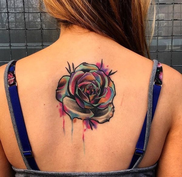 tatuajes de flores en la espalda 15 -